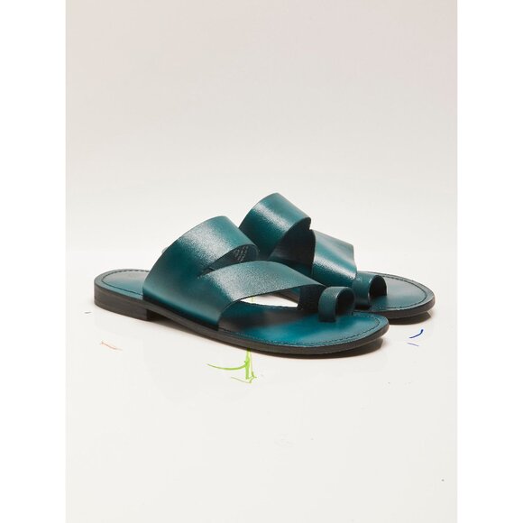 FREE PEOPLE Abilene Toe Loop Sandal / Turquoise - Picture 1 of 7
